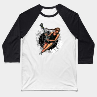 Lax Girl Lacrosse Player Baseball T-Shirt